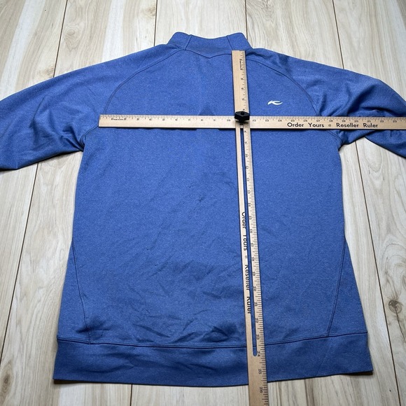 KJUS Men's 1/2 Zip Performance Golf Pullover Sweater Blue Size Medium Logo - Picture 13 of 16